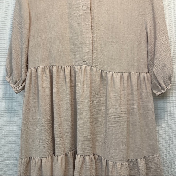 Dazy Nude Utility Midi Dress Small - Picture 2 of 3